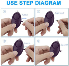 Load image into Gallery viewer, MUTUAL Taschenalarm Persönlicher Alarm 140DB Panikalarm taschenlampe schlüsselanhänger für Frauen Mädchen und ältere Menschen, Rosa